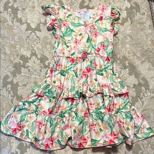 Tommy Bahama Kids Dress with Pink and Green Floral Design